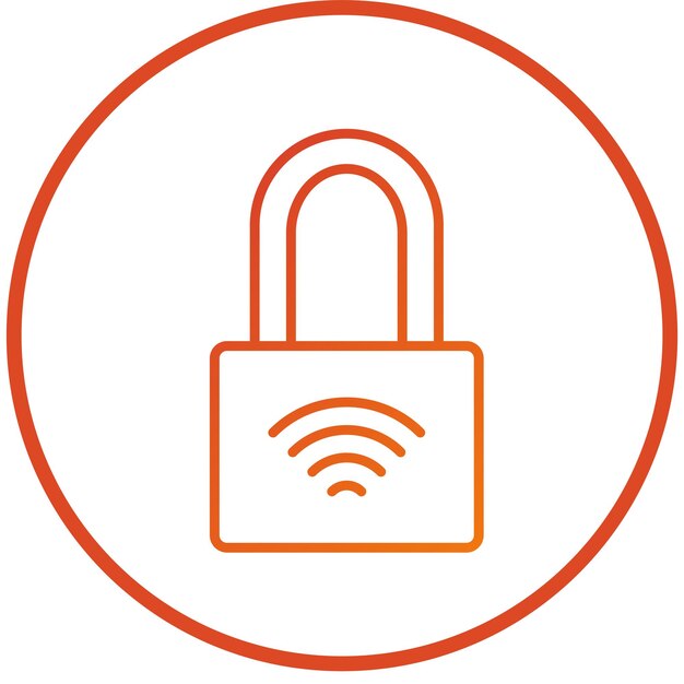 Wektorowy projekt Smart Lock Icon Style