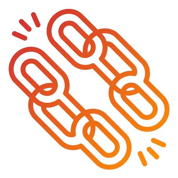 Wektorowy projekt Solid Link Icon Style