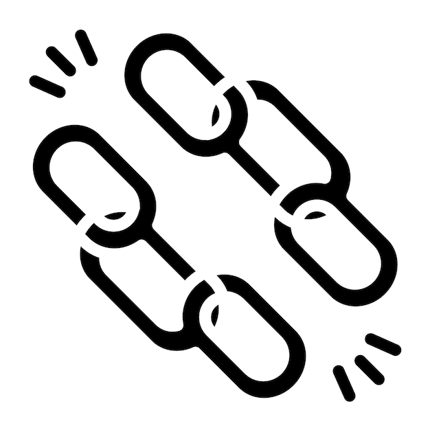 Wektorowy projekt Solid Link Icon Style