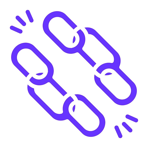 Wektorowy projekt Solid Link Icon Style