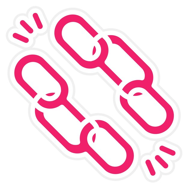 Wektorowy projekt Solid Link Icon Style