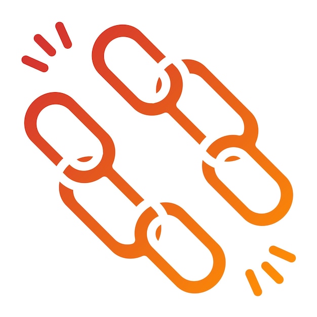 Wektorowy projekt Solid Link Icon Style