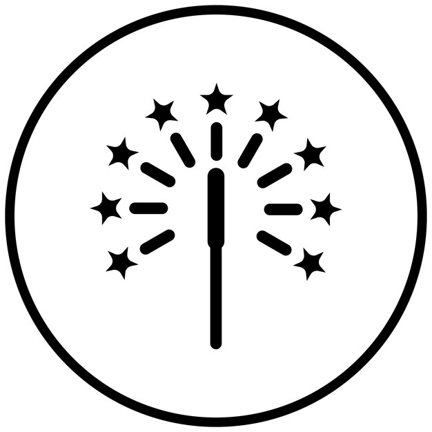 Wektorowy projekt Sparkler Icon Style