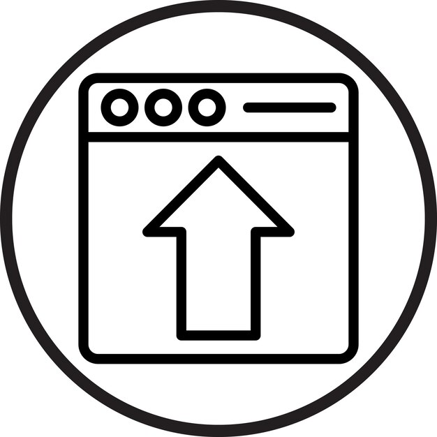Wektorowy projekt strony internetowej Upload Icon Style