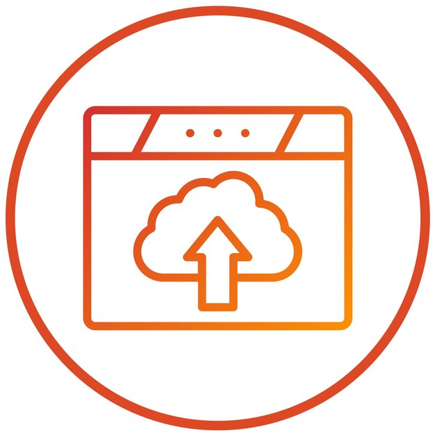 Wektorowy projekt strony internetowej Upload Icon Style