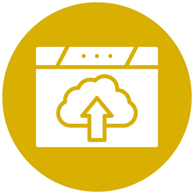 Wektorowy projekt strony internetowej Upload Icon Style