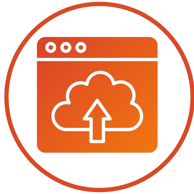 Wektorowy projekt strony internetowej Upload Icon Style