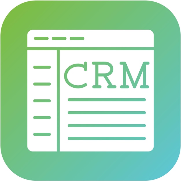 Wektorowy projekt stylu ikony Crm