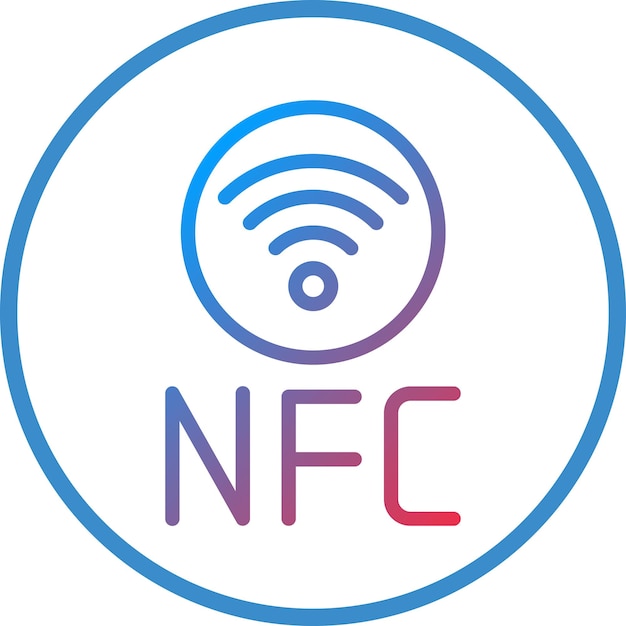 Plik wektorowy wektorowy projekt stylu ikony nfc