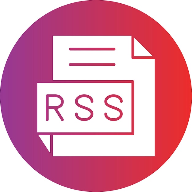 Wektorowy projekt stylu ikony RSS
