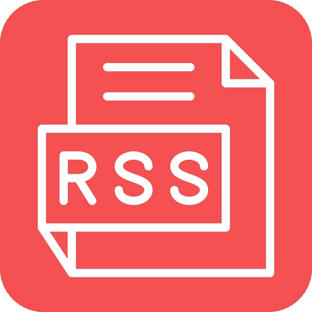Wektorowy projekt stylu ikony RSS