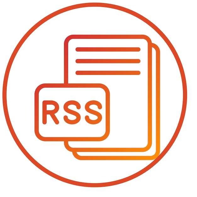 Wektorowy projekt stylu ikony RSS