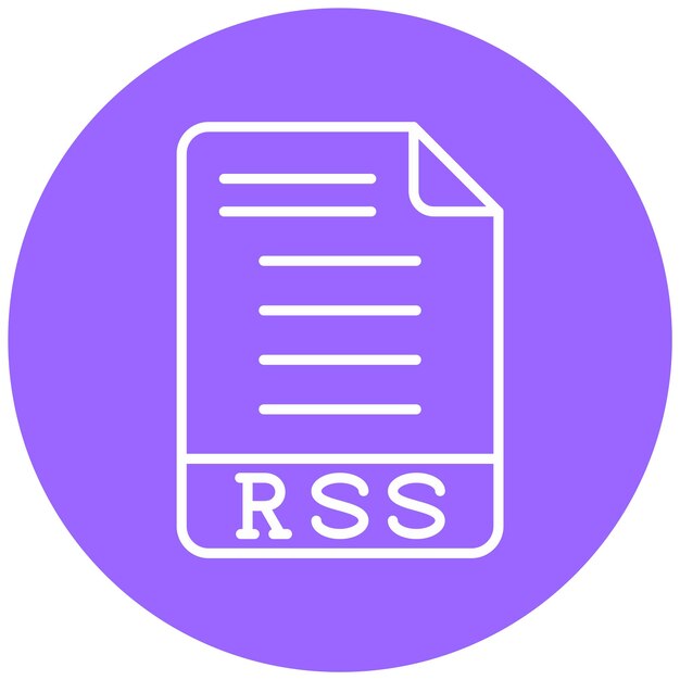Wektorowy projekt stylu ikony RSS