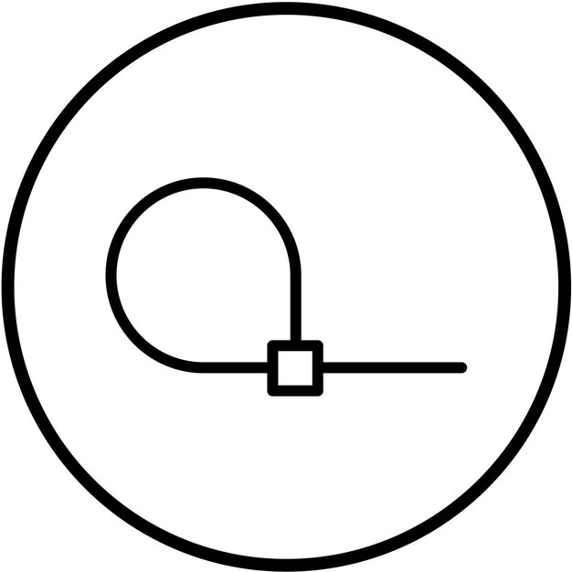 Wektorowy projekt stylu ikony ZipTie