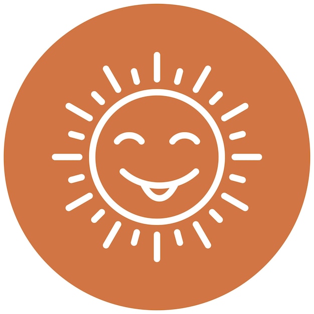 Wektorowy projekt Sunny Icon Style