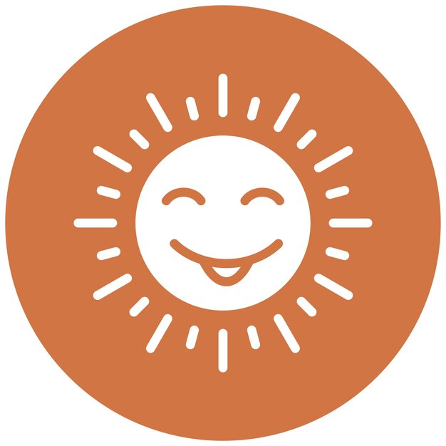 Wektorowy projekt Sunny Icon Style