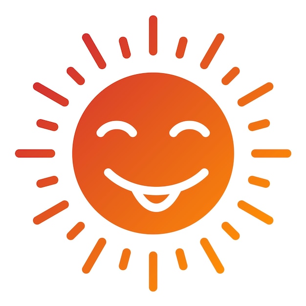 Wektorowy projekt Sunny Icon Style