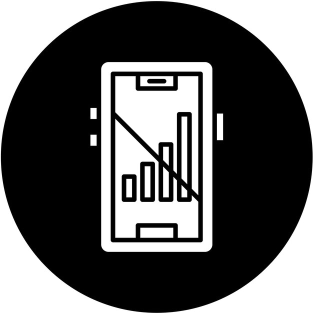 Wektorowy projekt sygnału komórkowego Off Icon Style