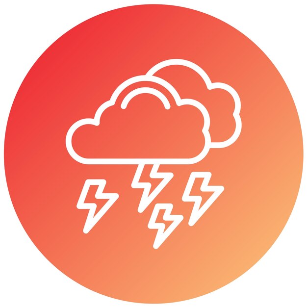 Wektorowy projekt Thunder Icon Style