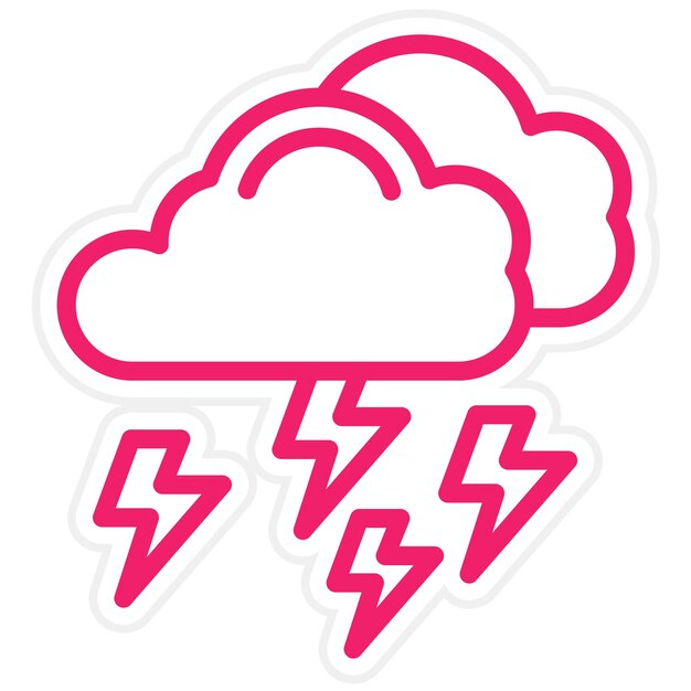Wektorowy projekt Thunder Icon Style