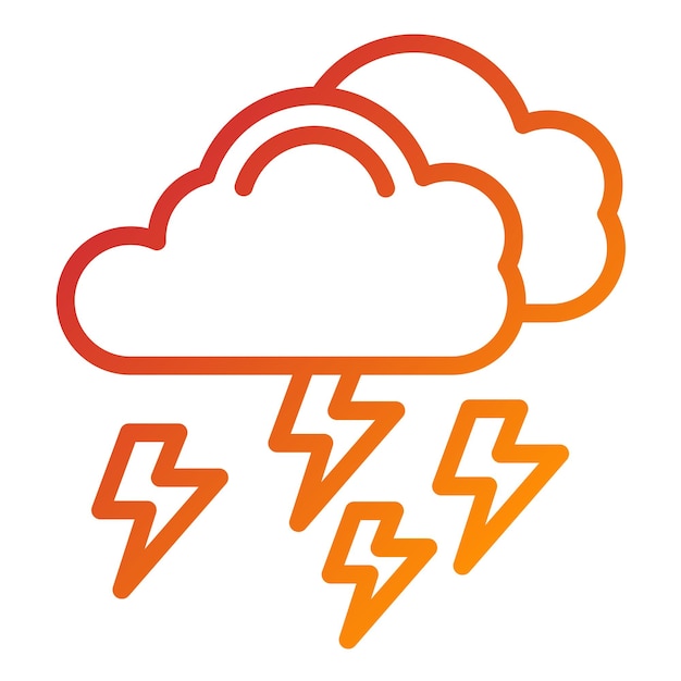 Wektorowy projekt Thunder Icon Style