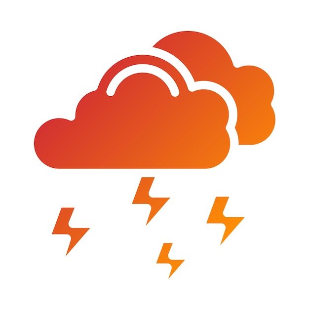 Wektorowy projekt Thunder Icon Style