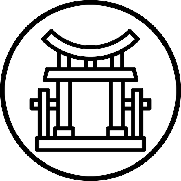 Plik wektorowy wektorowy projekt torii gate icon style