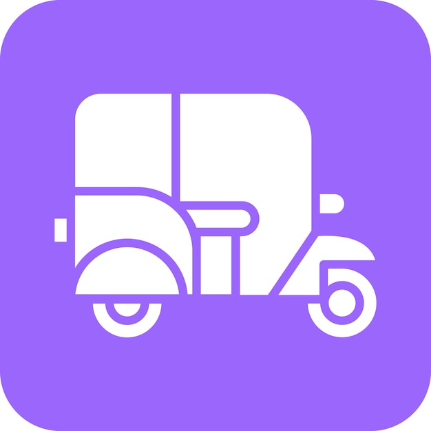 Wektorowy projekt Tuk Tuk Icon Style