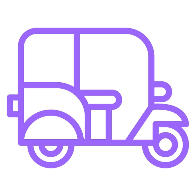 Wektorowy projekt Tuk Tuk Icon Style
