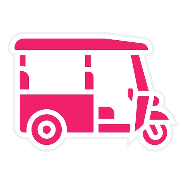 Wektorowy projekt Tuk Tuk Icon Style