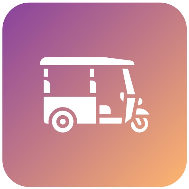 Wektorowy projekt Tuk Tuk Icon Style