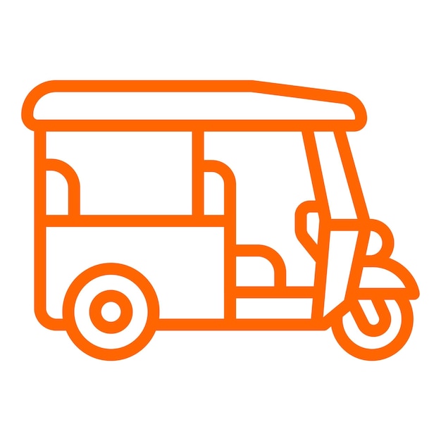 Wektorowy projekt Tuk Tuk Icon Style