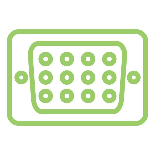Wektorowy projekt Vga Port Icon Style