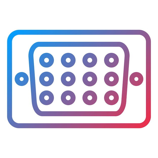 Wektorowy projekt Vga Port Icon Style