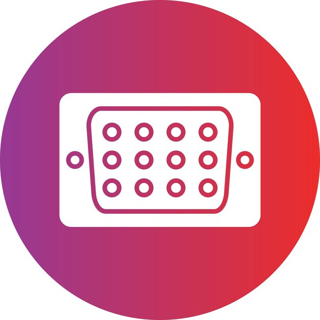 Wektorowy projekt Vga Port Icon Style