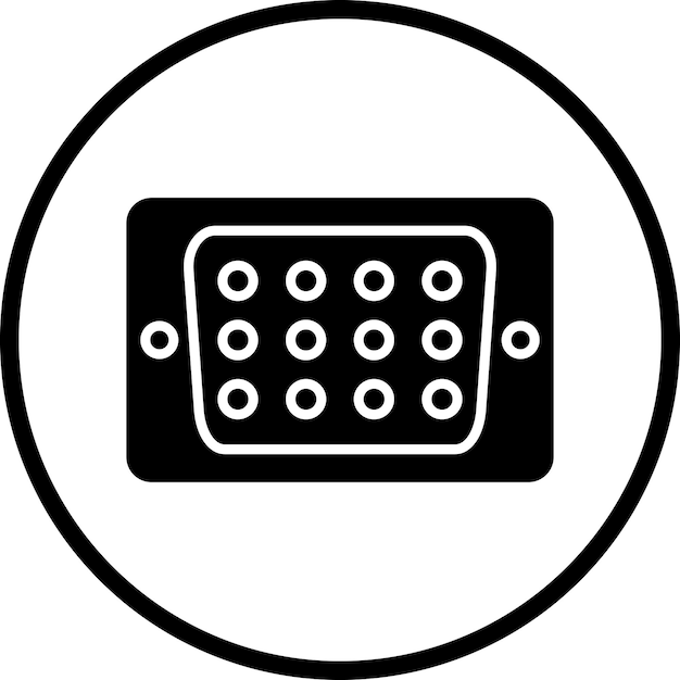 Wektorowy projekt Vga Port Icon Style