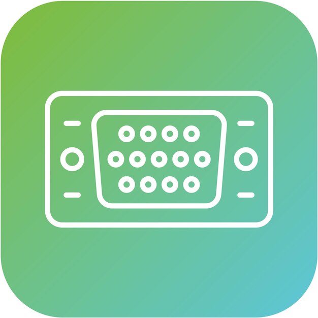 Wektorowy projekt Vga Port Icon Style