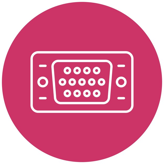 Wektorowy projekt Vga Port Icon Style