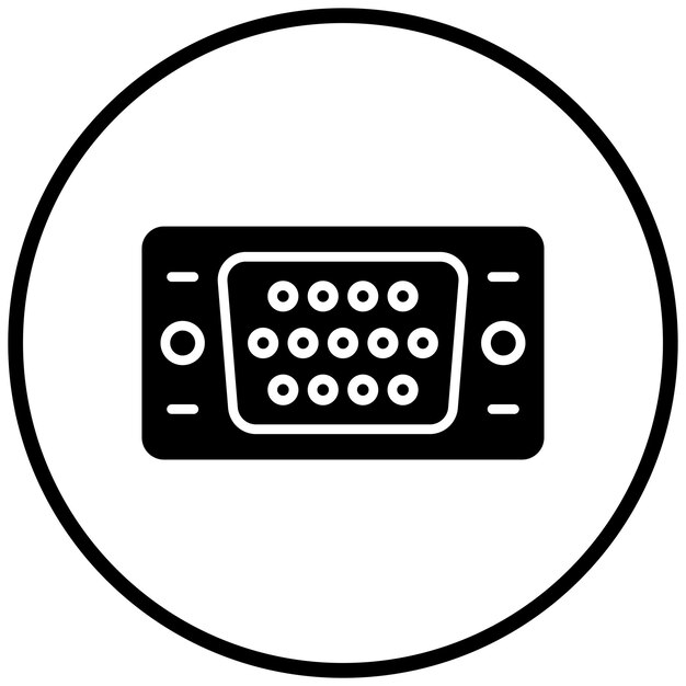 Wektorowy projekt Vga Port Icon Style