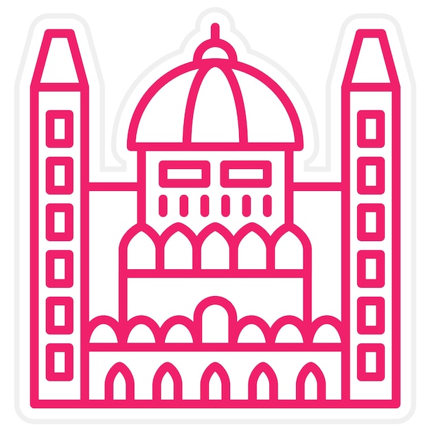 Plik wektorowy wektorowy projekt węgierskiego parlamentu icon style