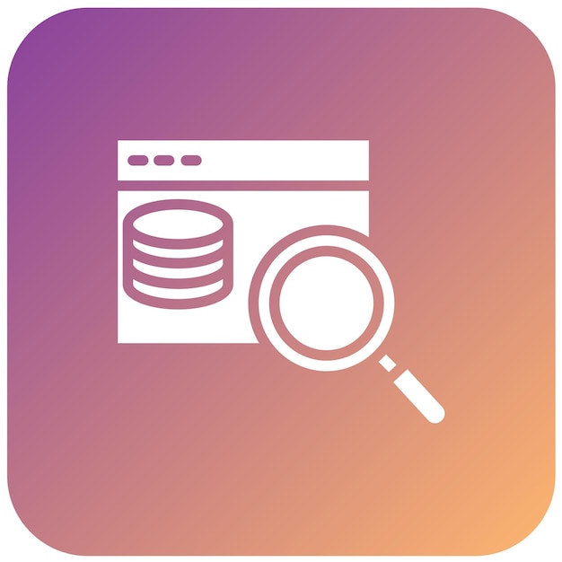 Wektorowy projekt wyszukiwania bazy danych Icon Style