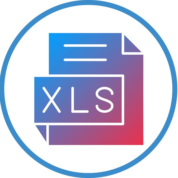 Wektorowy projekt XLS Icon Style