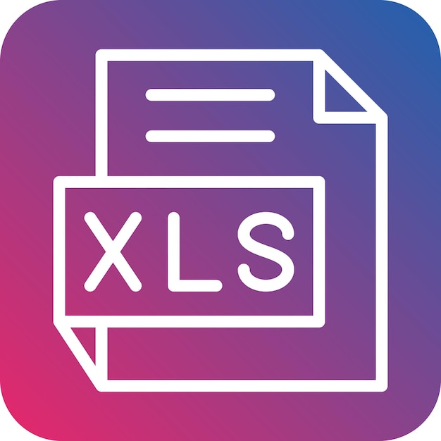 Wektorowy projekt XLS Icon Style