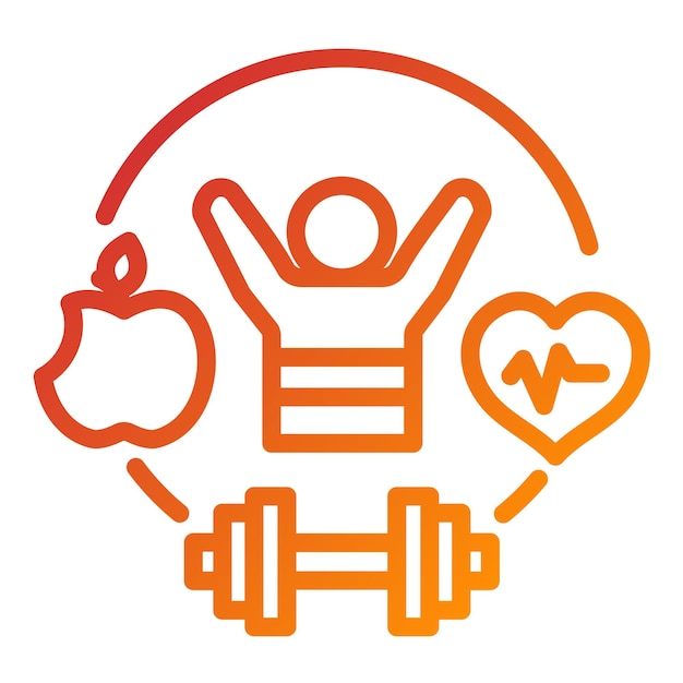 Wektorowy projekt zdrowego stylu życia Icon Style