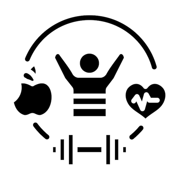 Wektorowy projekt zdrowego stylu życia Icon Style