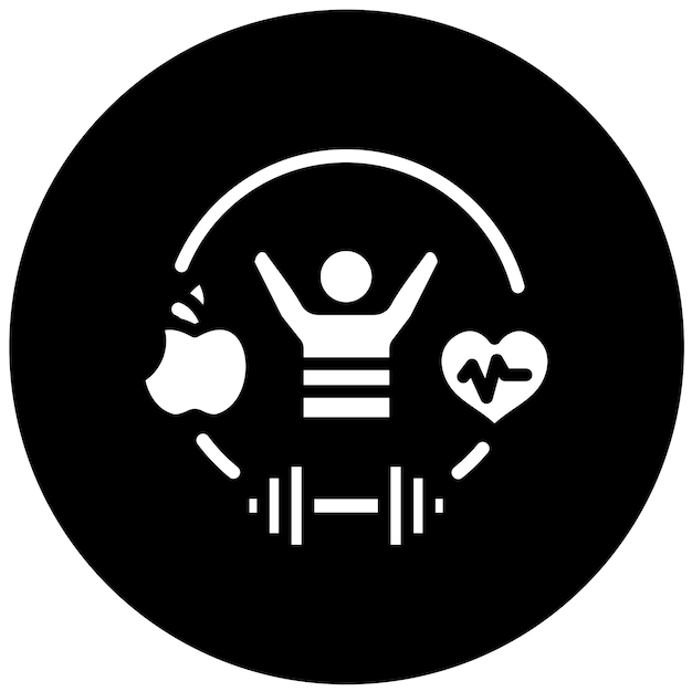 Wektorowy projekt zdrowego stylu życia Icon Style