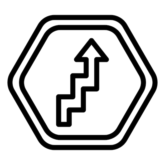 Wektorowy Projekt Zig Zag Road Icon Style