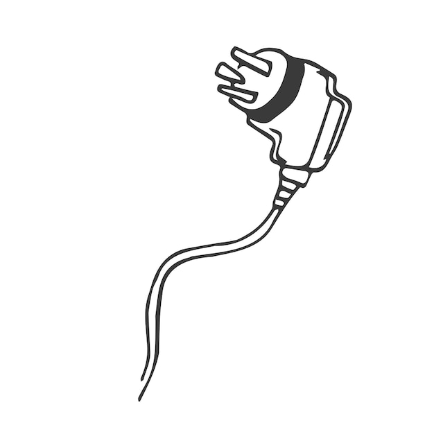 Plik wektorowy wektorowy rysunek ikony wtyczki elektrycznej wyizolowany na białym tle