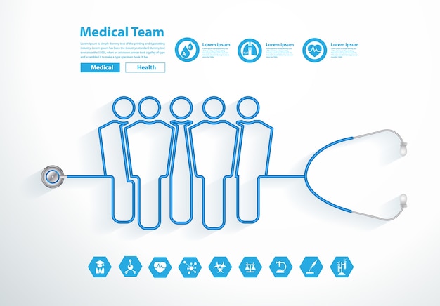 Wektorowy Stetoskopu Zaopatrzenie Medyczne