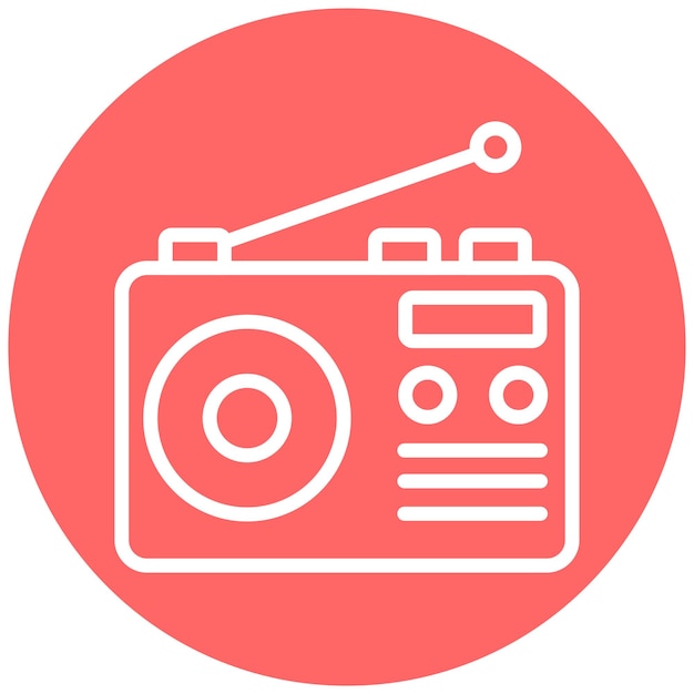 Wektorowy styl ikon radiowych